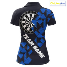 Load image into Gallery viewer, Personalized Black and Blue Darts Board 3D Printed Women Dart Shirts Custom Cool Dart Jersey For Team NQS11567