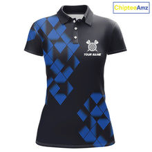 Load image into Gallery viewer, Personalized Black and Blue Darts Board 3D Printed Women Dart Shirts Custom Cool Dart Jersey For Team NQS11567