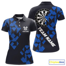 Load image into Gallery viewer, Personalized Black and Blue Darts Board 3D Printed Women Dart Shirts Custom Cool Dart Jersey For Team NQS11567