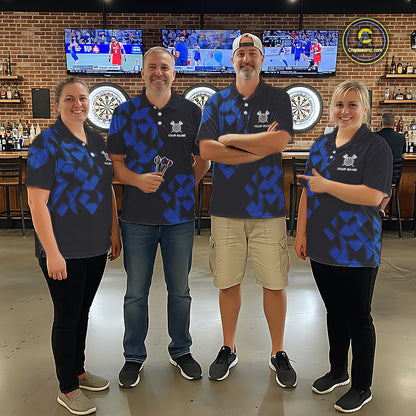 Personalized Black and Blue Darts Board 3D Printed Women Dart Shirts Custom Cool Dart Jersey For Team NQS11567