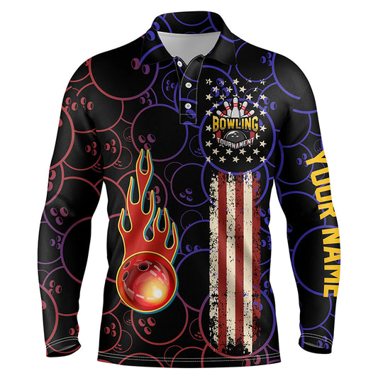 black personalized bowling shirt for men – custom name design side view