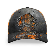 Load image into Gallery viewer, Deer hunting orange camo Custom hunting hat, deer hat Unisex Hunting Baseball hat NQS2277