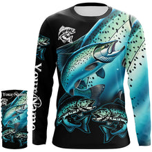 Load image into Gallery viewer, Chinook salmon (King salmon) Fishing Custom long sleeve fishing shirts NQS3866