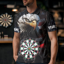 Load image into Gallery viewer, Personalized Eagle American flag Darts Team Shirts For Mens Custom Patriotic Darts League Jersey NQS9619