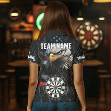 Load image into Gallery viewer, Eagle American flag Women Darts Team Shirts Custom Patriotic Darts Jersey NQS9619