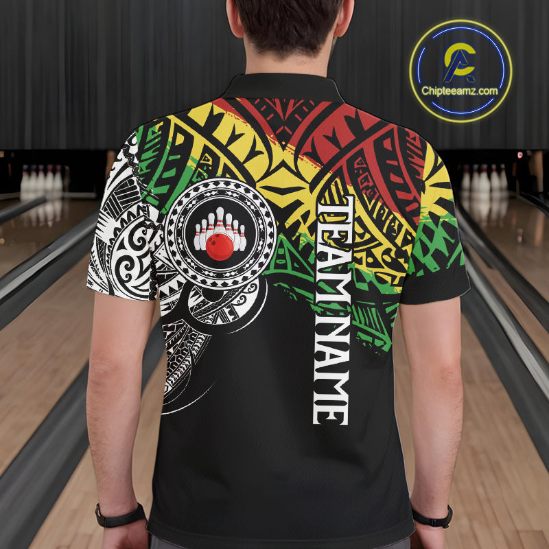 Personalized Tribal pattern Mens Bowling Shirts Custom Bowling outfit  for men Team bowling jersey NQS9813