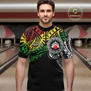 Personalized Tribal pattern Mens Bowling Shirts Custom Bowling outfit  for men Team bowling jersey NQS9813