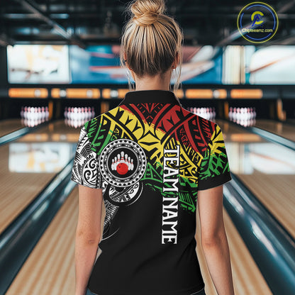 Personalized Tribal pattern Women Bowling Shirts Custom Bowling outfit  for ladies Team bowling jersey NQS9813