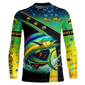 Mahi mahi fishing green scales UV protection Custom long sleeve fishing shirts, Dorado fishing jerseys NQS5393