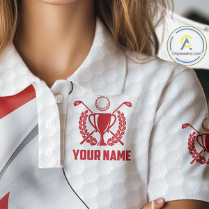 Canadian Flag Golf Polo Shirts For Women Custom team golf jerseys, patriotic golf shirts NQS9929