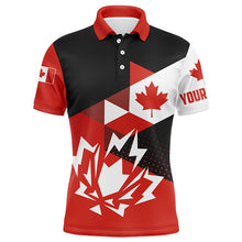 Load image into Gallery viewer, Mens golf polo shirts Canadian flag patriotic personalized Canada golf shirts for men, golf outfit men NQS5874