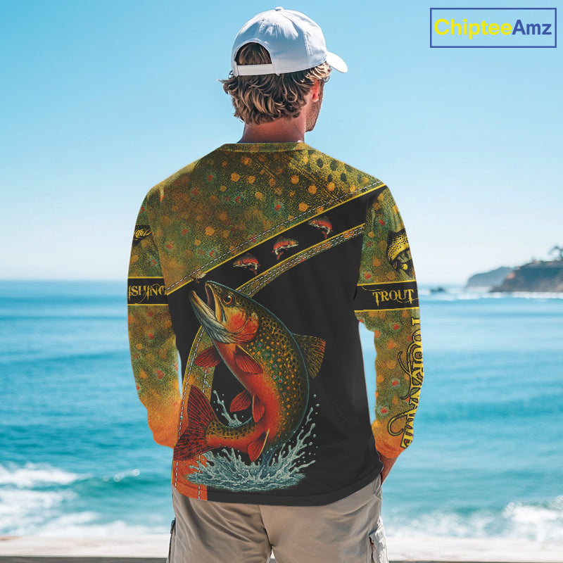 Brook Trout fishing scales UV protection Custom long sleeve fishing shirts, Trout fishing jerseys NQS10218