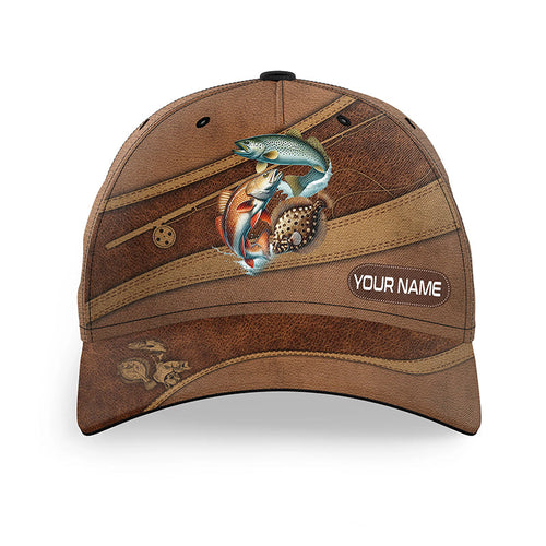 Inshore Texas Slam Redfish, Trout, Flounder fishing hats for men, women custom fisherman fishing hats NQS8622