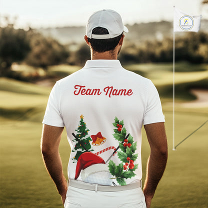 Christmas golf ball clubs Men's polo golf shirts Custom Christmas team golf jerseys NQS10805