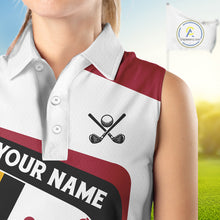 Load image into Gallery viewer, Personalized Maryland flag Womens golf shirts sleeveless custom patriotic ladies golf outfit NQS11386