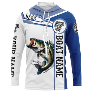 Largemouth Bass fishing UV protection Customize name and boat name long sleeves fishing shirts NQS1579