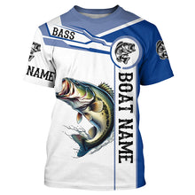 Load image into Gallery viewer, Largemouth Bass fishing UV protection Customize name and boat name long sleeves fishing shirts NQS1579