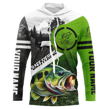 Load image into Gallery viewer, Largemouth Bass Fishing customize name UV protection long sleeves performance fishing shirts NQS1912