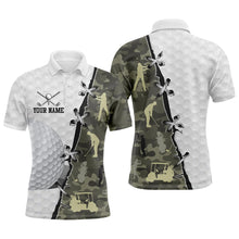 Load image into Gallery viewer, Mens golf polo shirts custom name camouflage golf shirts, team golf tops for mens NQS5658