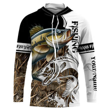 Load image into Gallery viewer, Smallmouth Bass Fishing Camo UV protection long sleeves shirt Custom Smallmouth Bass Fishing Jerseys NQS682