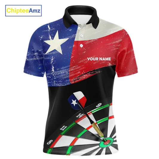 Texas Flag Dartboard Shirt for mens Custom Dart jerseys for team, patriotic dart league shirts NQS11408