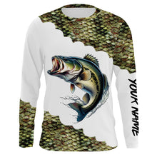 Load image into Gallery viewer, Largemouth Bass fishing custom Performance Long Sleeve UV protection fishing apparel NQS1109