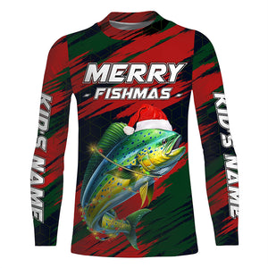 Personalized Christmas Mahi mahi Fishing Shirts, Mery fishmas Fishing gift for men, women, kid NQS6816