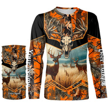 Load image into Gallery viewer, Deer Hunting Camo Orange Black Custom Name 3D All over print shirts, personalized hunting gifts NQS811