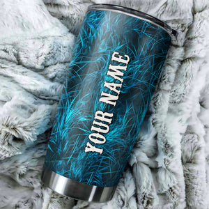 1PC  blue camo Fishing Fish hook Customize Stainless Steel Fishing Tumbler Cup, gift for Fishing lovers NQS818