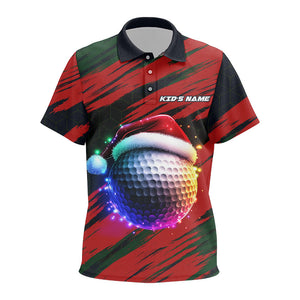 Christmas Golf ball Kid golf polo shirts custom Kid golf tops Christmas golf gifts NQS8887