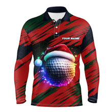 Load image into Gallery viewer, Christmas Golf ball Men golf polo shirt custom mens golf tops Christmas golf gifts NQS8887