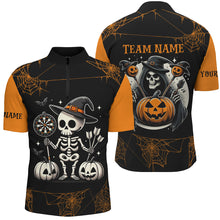 Load image into Gallery viewer, Funny Skeleton Halloween Darts Shirts For Men Custom Halloween Shirts Gifts For Darts Player TDM2473