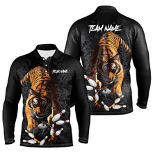 Load image into Gallery viewer, Custom Tiger broken glass Bowling Shirts For Men, Tiger Bowling Team Shirt Bowler Uniform Outfits NQS9147