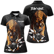 Load image into Gallery viewer, Custom Tiger broken glass Bowling Shirts For Women, Tiger Bowling Team Shirt Bowler Uniform Outfits NQS9147