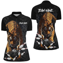 Load image into Gallery viewer, Custom Tiger broken glass Bowling Shirts For Women, Tiger Bowling Team Shirt Bowler Uniform Outfits NQS9147