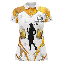 Load image into Gallery viewer, Women golf polo shirt custom golf and beer cool golf shirts for ladies, golf gifts for women NQS8225