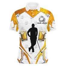 Load image into Gallery viewer, Men golf polo shirts custom golf and beer cool golf shirts for men, golf gifts for men NQS8225