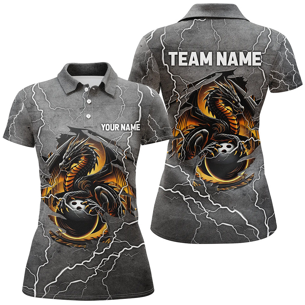 Lightning Thunder Custom Dragon Bowling Team Shirts Women Bowling League Jerseys Bowler Outfit NQS8691