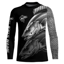 Load image into Gallery viewer, Walleye Fishing scales Custom 3D sun protection Performance long sleeve fishing shirts NQS4908