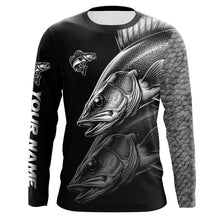 Load image into Gallery viewer, Walleye Fishing scales Custom 3D sun protection Performance long sleeve fishing shirts NQS4908