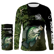 Load image into Gallery viewer, Crappie fishing camouflage Custom long sleeve Fishing Shirts for men, women, Crappie Fishing jerseys NQS4124