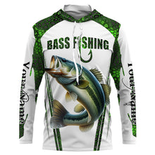 Load image into Gallery viewer, Bass fishing green camo Custom Funny Fishing Shirts, Gift For Fisherman NQS5456