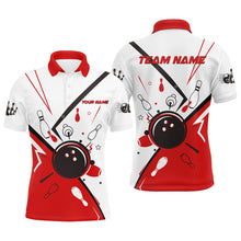 Load image into Gallery viewer, Men bowling Polo, Quarter Zip shirts Custom Bowling Team League Jerseys, gift for bowlers | Red NQS7623