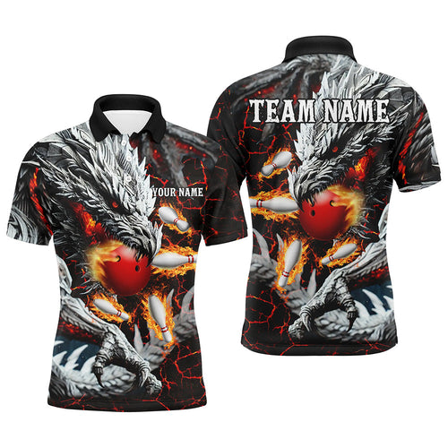 Red Magma Custom Dragon Flame Bowling Team Shirts Men Bowling League Jerseys Bowler Outfit NQS8252