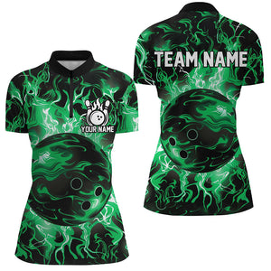 Green camo Bowling ball Womens bowling shirts custom bowling jerseys, bowl gifts for ladies NQS7628