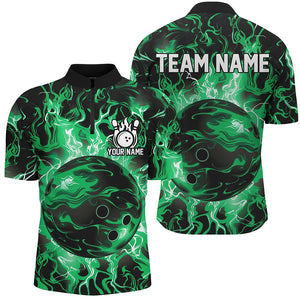 Green camo Bowling ball Mens bowling shirts custom bowling jerseys, bowl gifts for men NQS7628