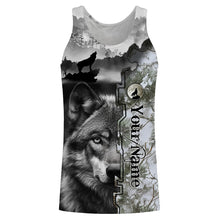 Load image into Gallery viewer, The Wolf Winter Camo Predators Hunting Customize Name 3D All Over Printed Shirts Personalized gifts NQS717