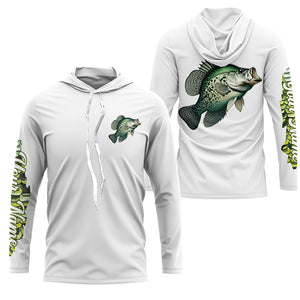 Crappie fishing Custom name sun protection Long sleeve Fishing Shirts, Crappie Fishing jerseys NQS4341