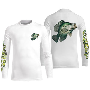 Crappie fishing Custom name sun protection Long sleeve Fishing Shirts, Crappie Fishing jerseys NQS4341