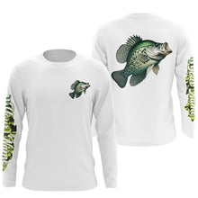 Load image into Gallery viewer, Crappie fishing Custom name sun protection Long sleeve Fishing Shirts, Crappie Fishing jerseys NQS4341